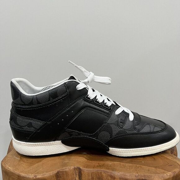 Coach Men's Signature Mid Top Sneaker. Size 10D Color Black. NIB CI083 - Picture 8 of 13